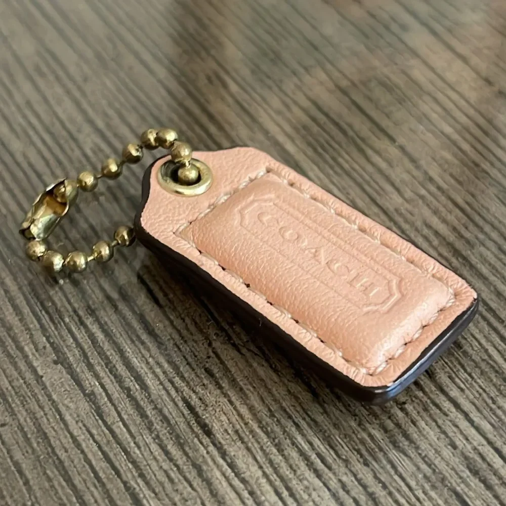 Vintage Coach Light Peach or Flesh Colored Mini Hangtag